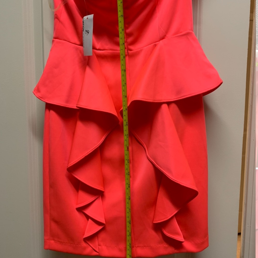 Neon Pink Ruffle Dress - Picture 6 of 9